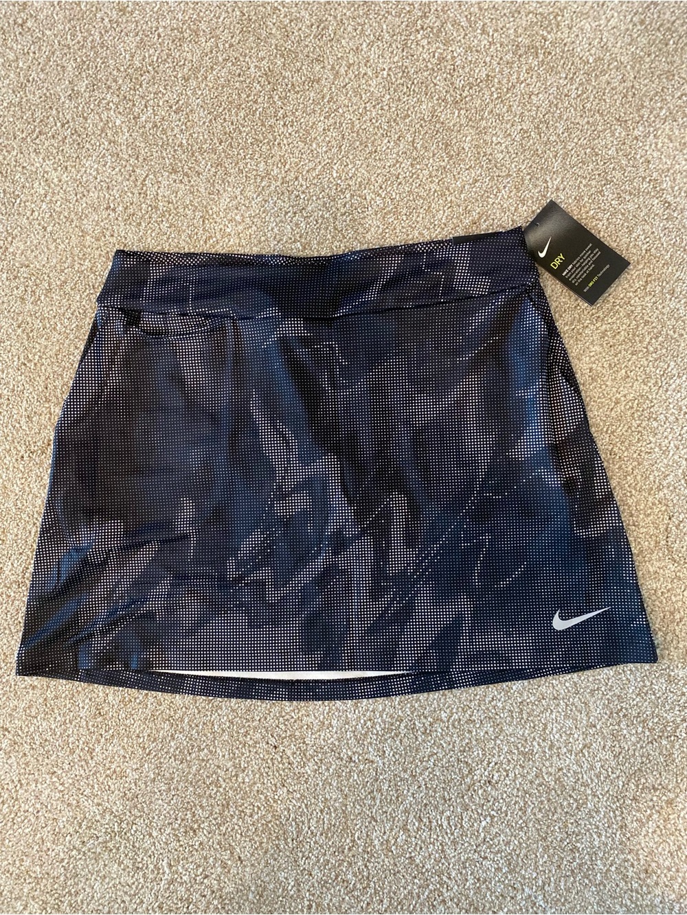Nike Women’s Navy Micro-Dot Athletic Mini Skirt skort nwt